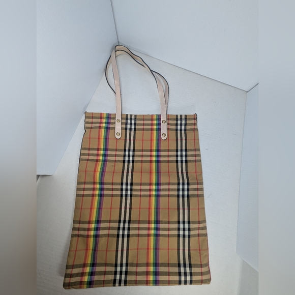 Authentic Burberry Nova Check Rainbow Tote Bag - Picture 1 of 7